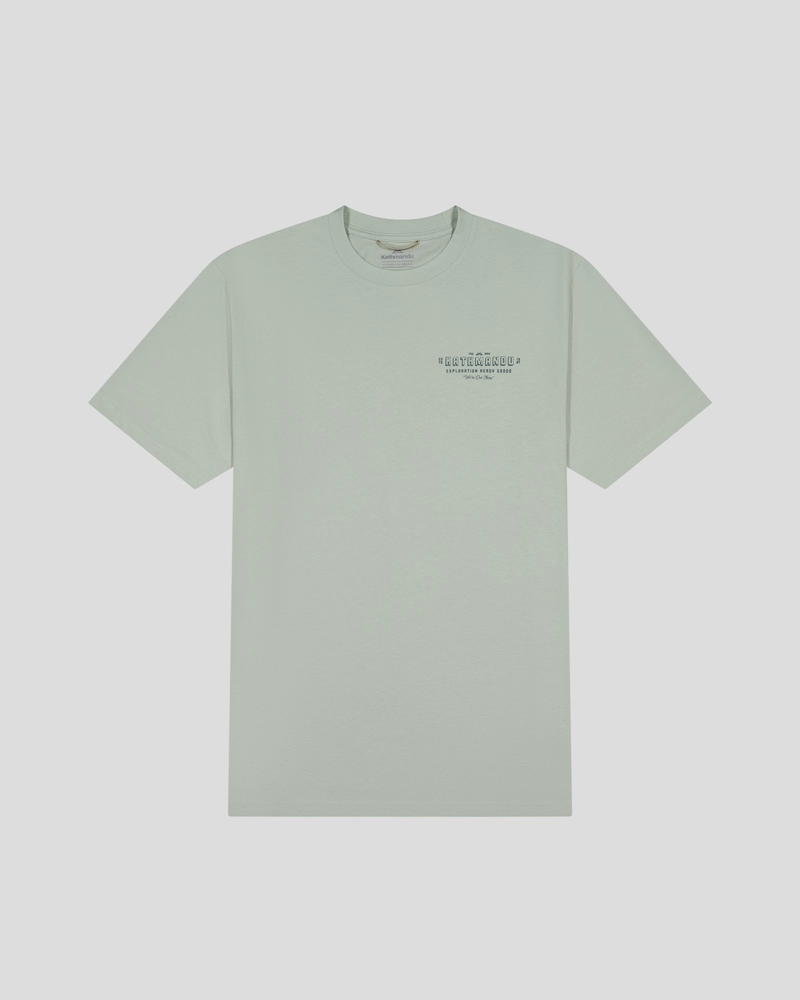 Everyday apparel Trendy Comfort Men's Exploration Organic Cotton T-Shirt - Light Sage
