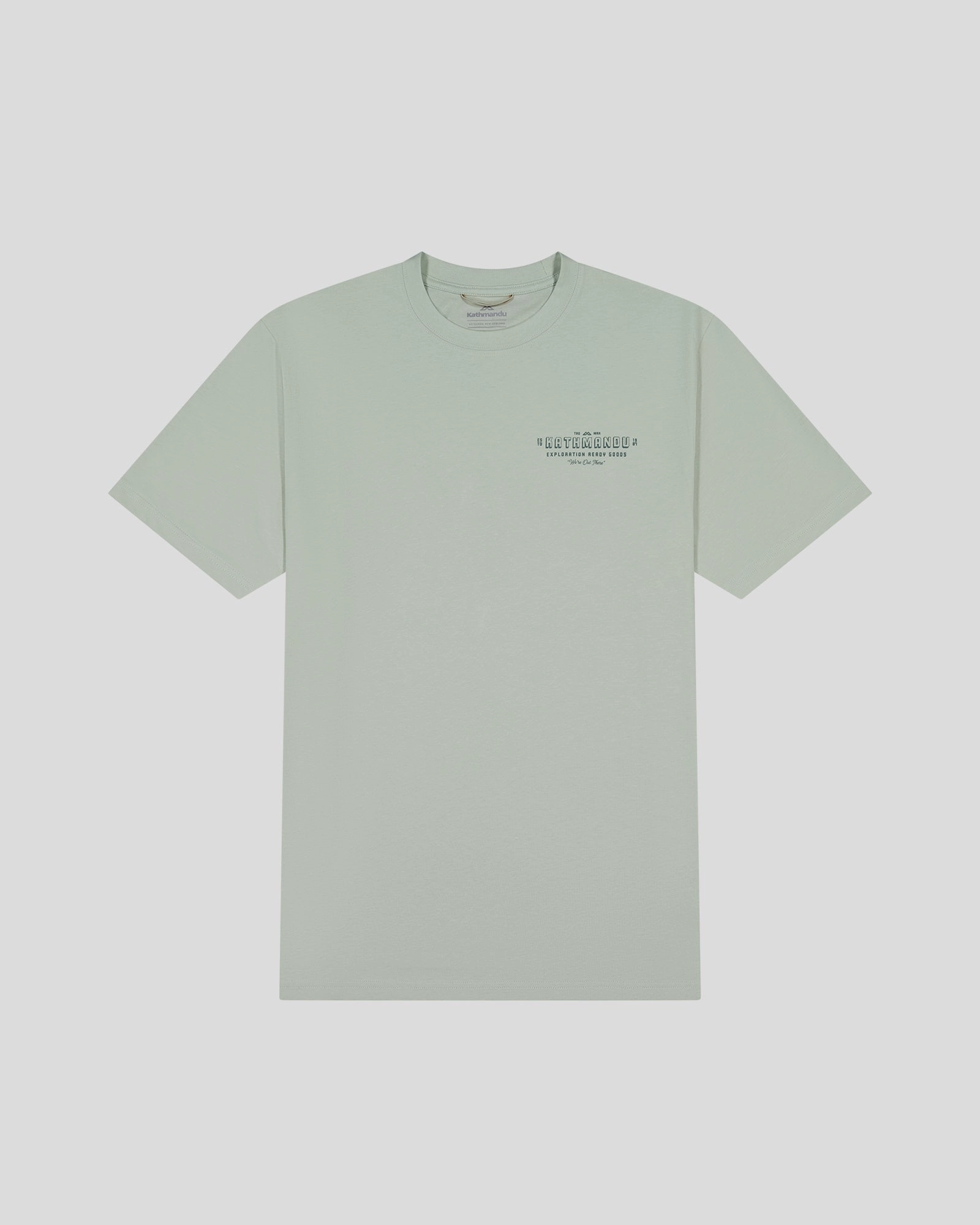 Thermal Regulation Fabric Cozy Wear Men's Exploration Organic Cotton T-Shirt - Light Sage
