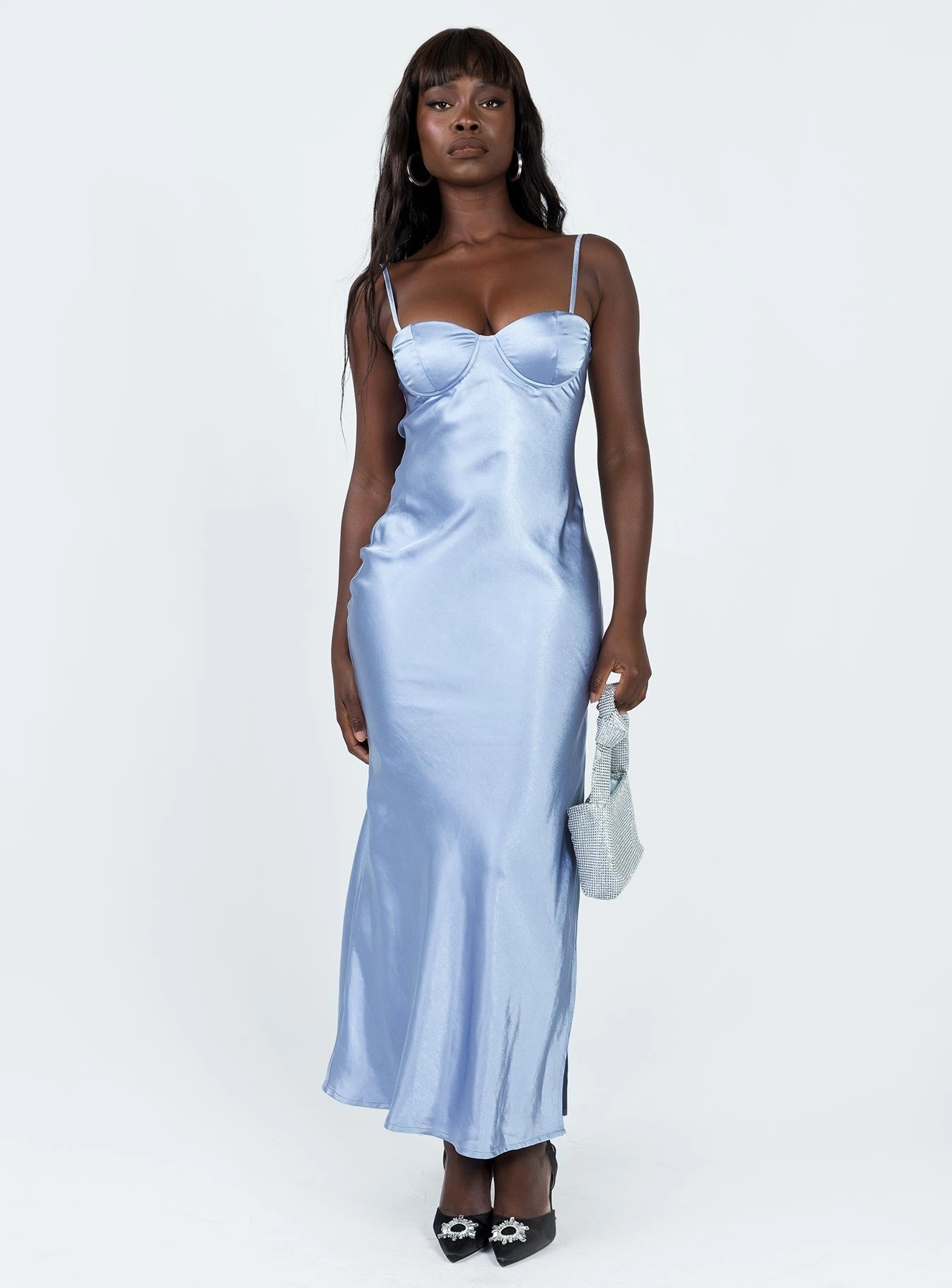 Grace Soft Perfectly Crafted Creewood Maxi Dress Blue