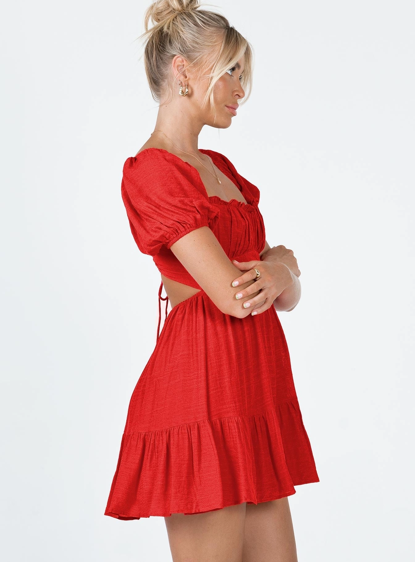 Ethan Mini Dress Red Soft Material