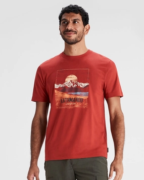 Mt Cook Men's Organic Cotton S/S Tee - Spicy Chilli Pepper Stretchy Fit
