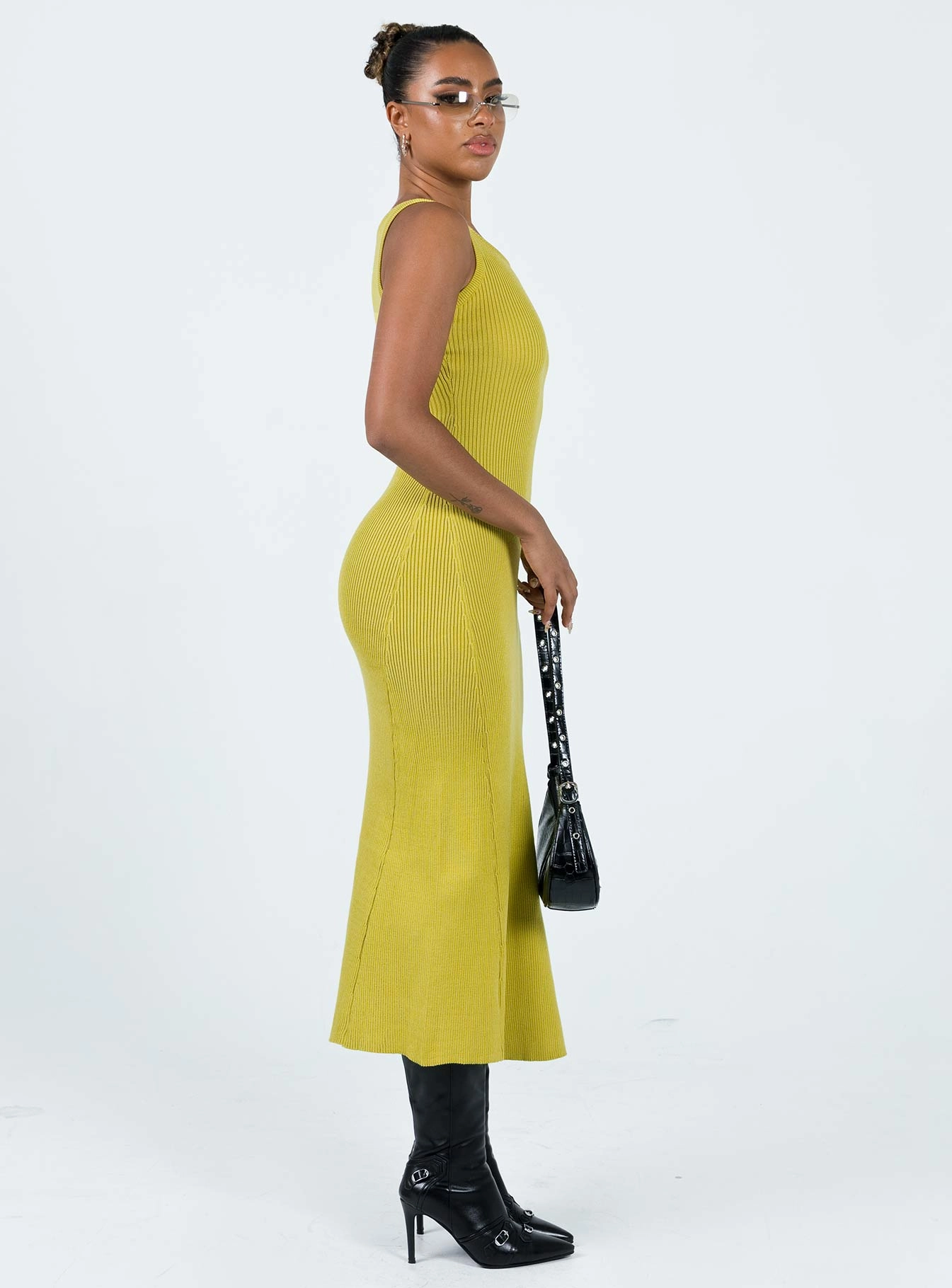 Thalma Midi Dress Lime Layer Light Petite friendly