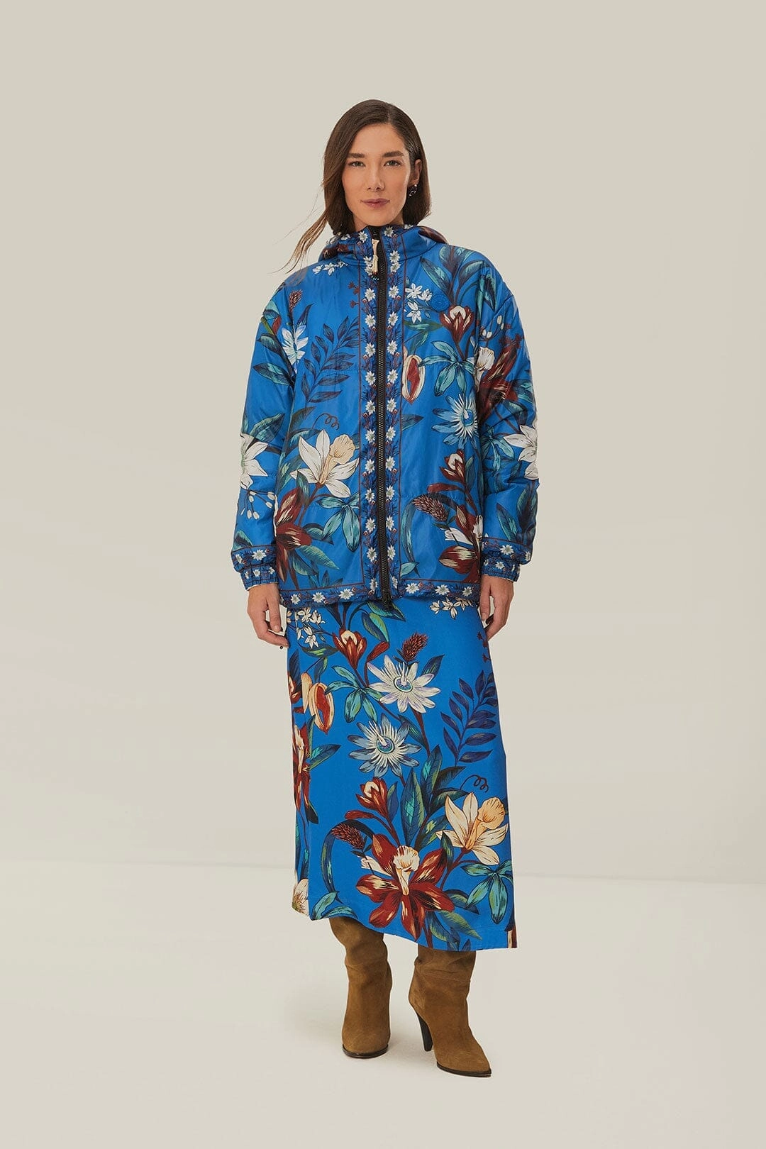 Reversible Cashew Mandala Puffer Jacket Weatherproof Shell Casual Street Style