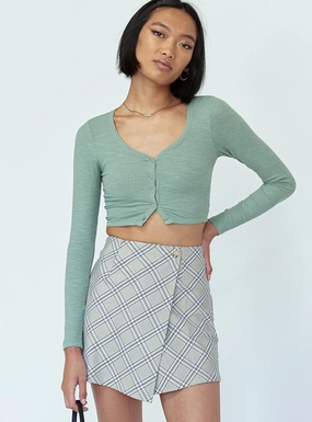 Ailisha Mini Skirt Green Soft Palette