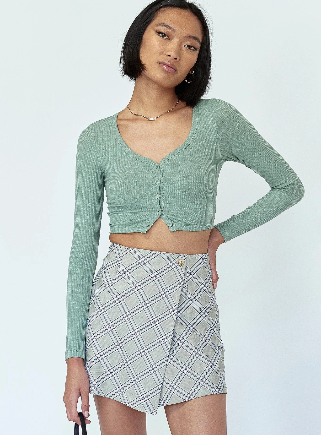 Ultra Comfort Ailisha Mini Skirt Green