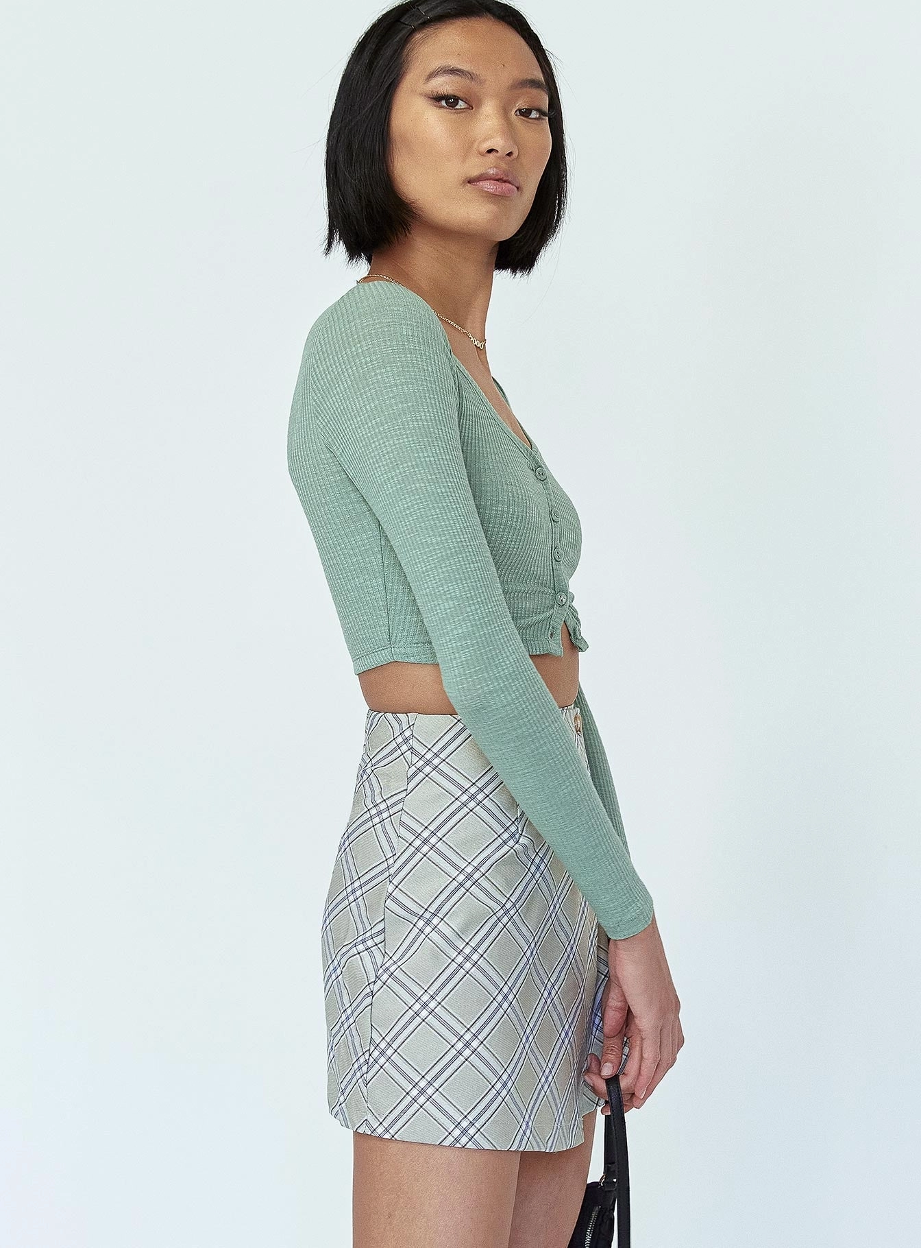 Invisible Seams Ailisha Mini Skirt Green
