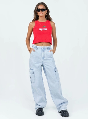 Casual Days Basic Fashion Marylou Cargo Jeans Light Wash Denim