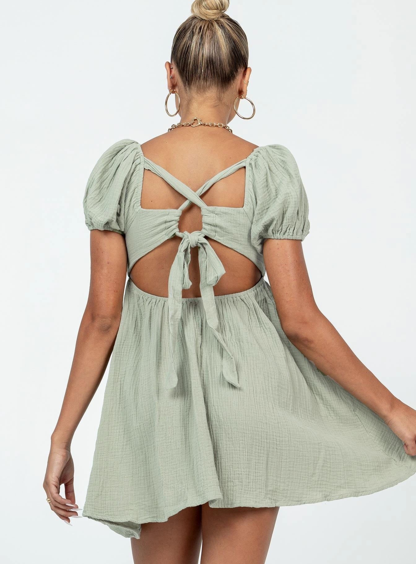 Breathable Comfort Wear Let's Dance Mini Dress Sage
