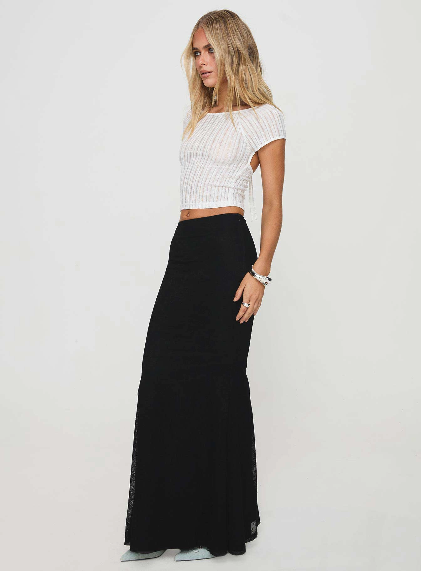 All Occasion Topping Maxi Skirt Black Petite