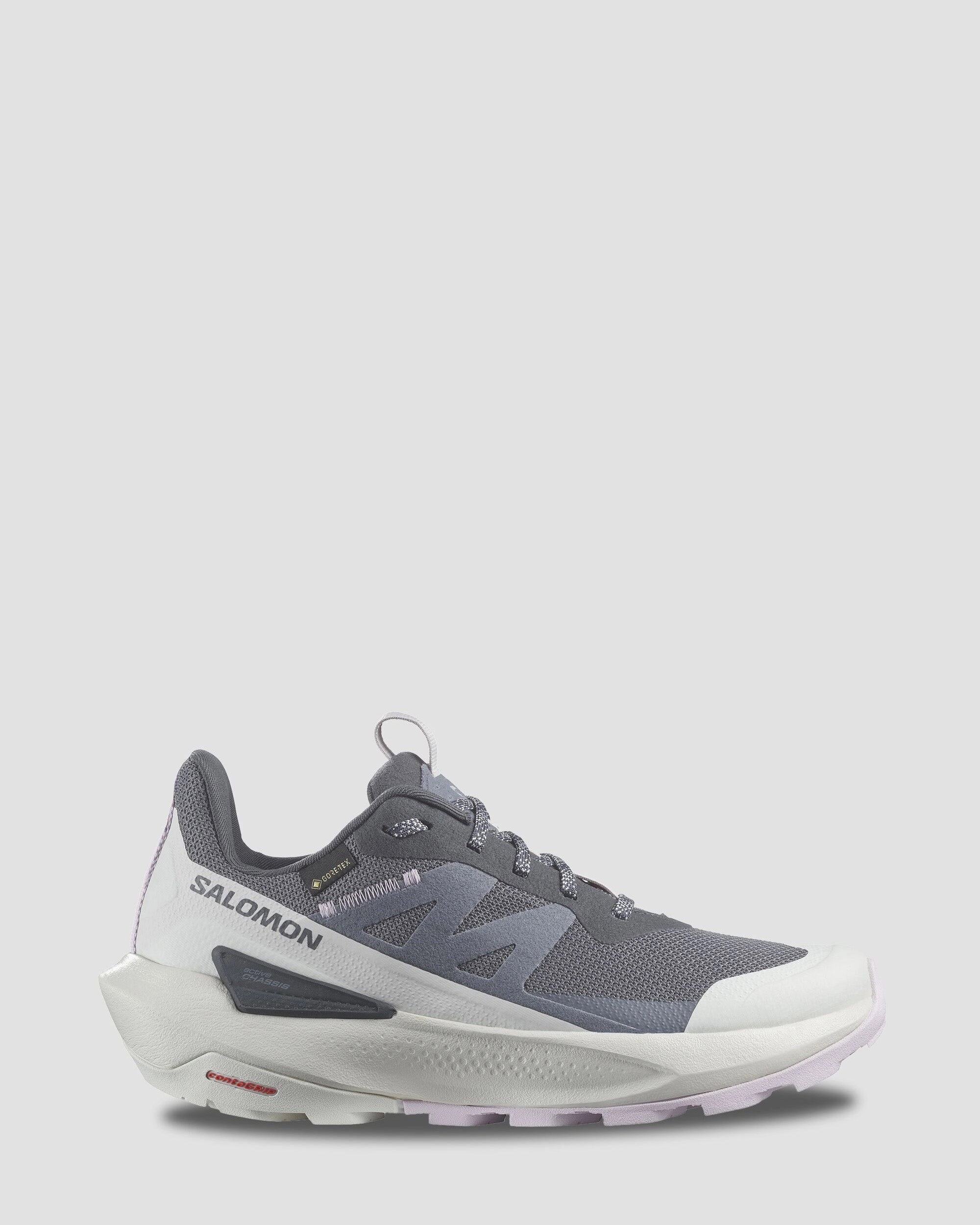 Stability frame Women's Salomon Elixir Activ GTX Hiking Shoes - India Ink/Glacier Gray/Orchid Petal