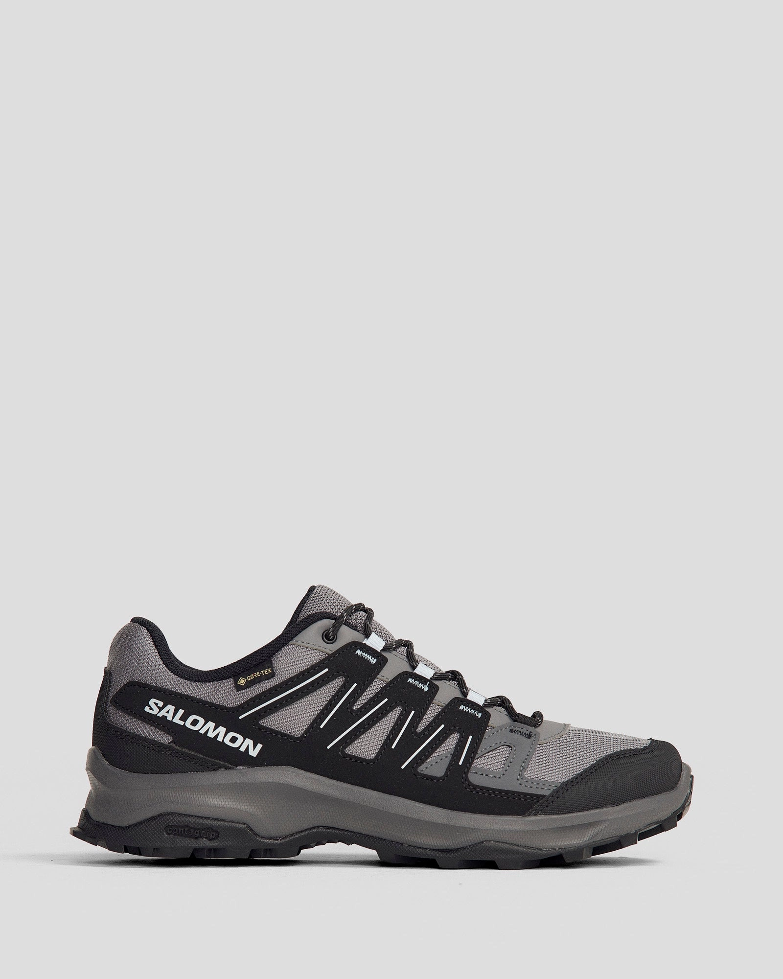 Women's Salomon Grivola Waterproof Hiking Shoe - Quiet Shade/Black/Heather Extreme Hike Weekend Hike