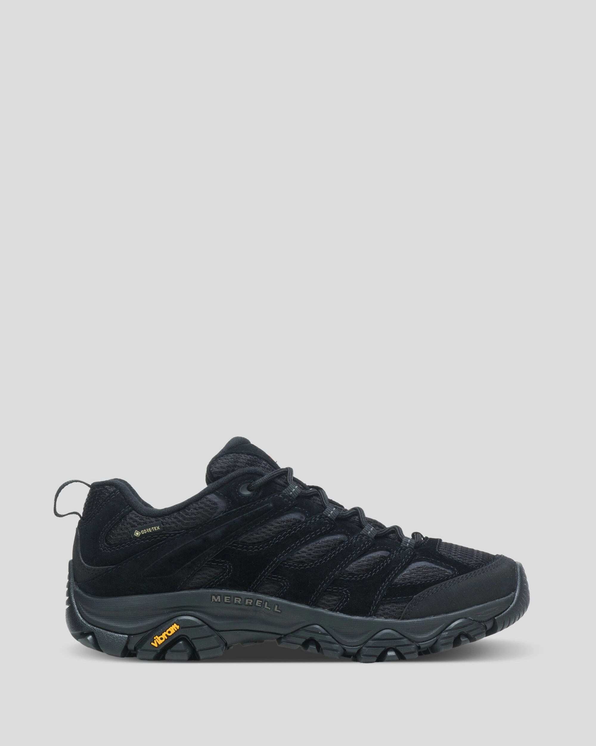 Men's Merrell Moab 3 Waterproof Hiking Shoe - Black/Black Agile Trekking