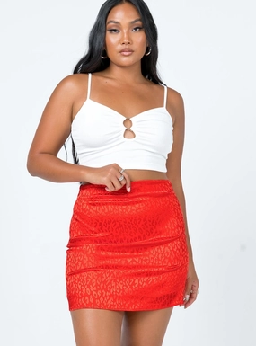 Dash Mini Skirt Red Figure Flattering