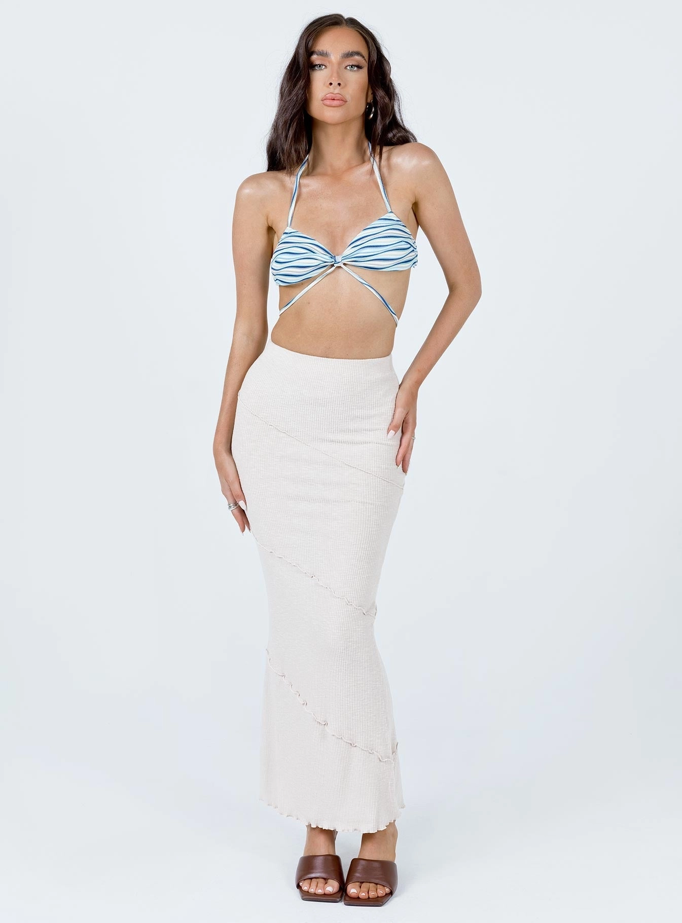 Urban Mood Oscar Maxi Skirt Beige