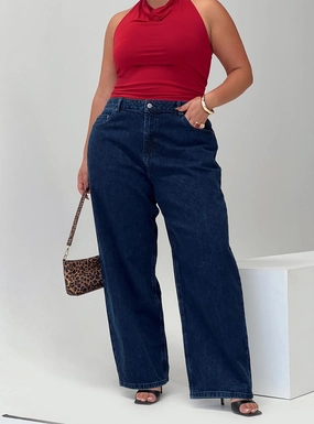 Road Trip Affordable City Life Style Britta Mid Rise Tapered Leg Jeans Dark Wash Curve