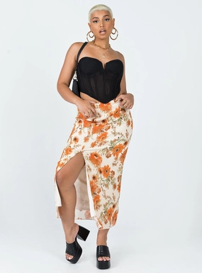 Amoura Midi Skirt Multi Basic Layers Limited Release
