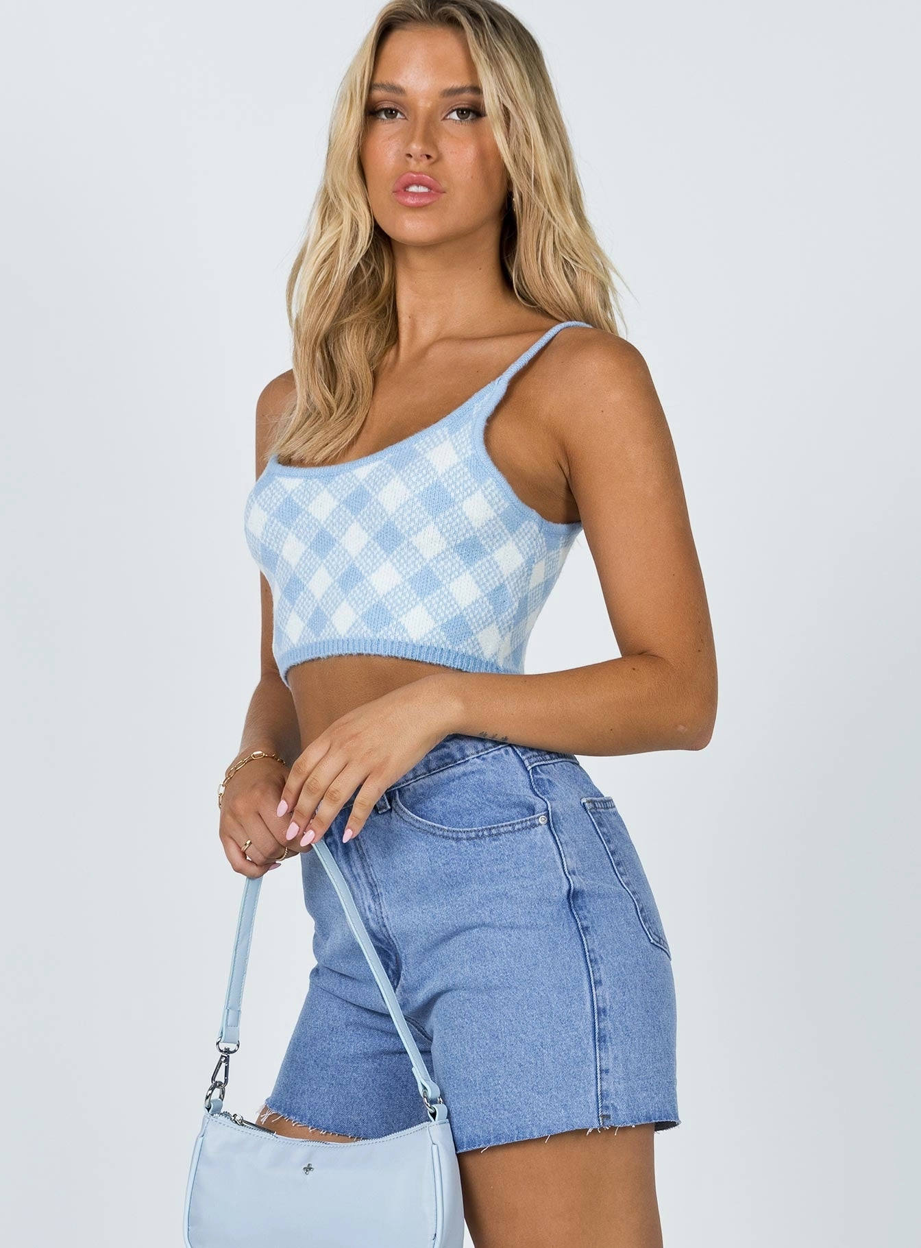 Comfy Waist Laurena Midwash Denim Shorts