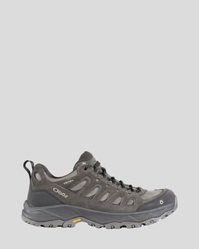 Heavy Duty Walking Boots Backpack Travel Men's Oboz Sawtooth Ascent Low B-DRY Shoes - Charcoal