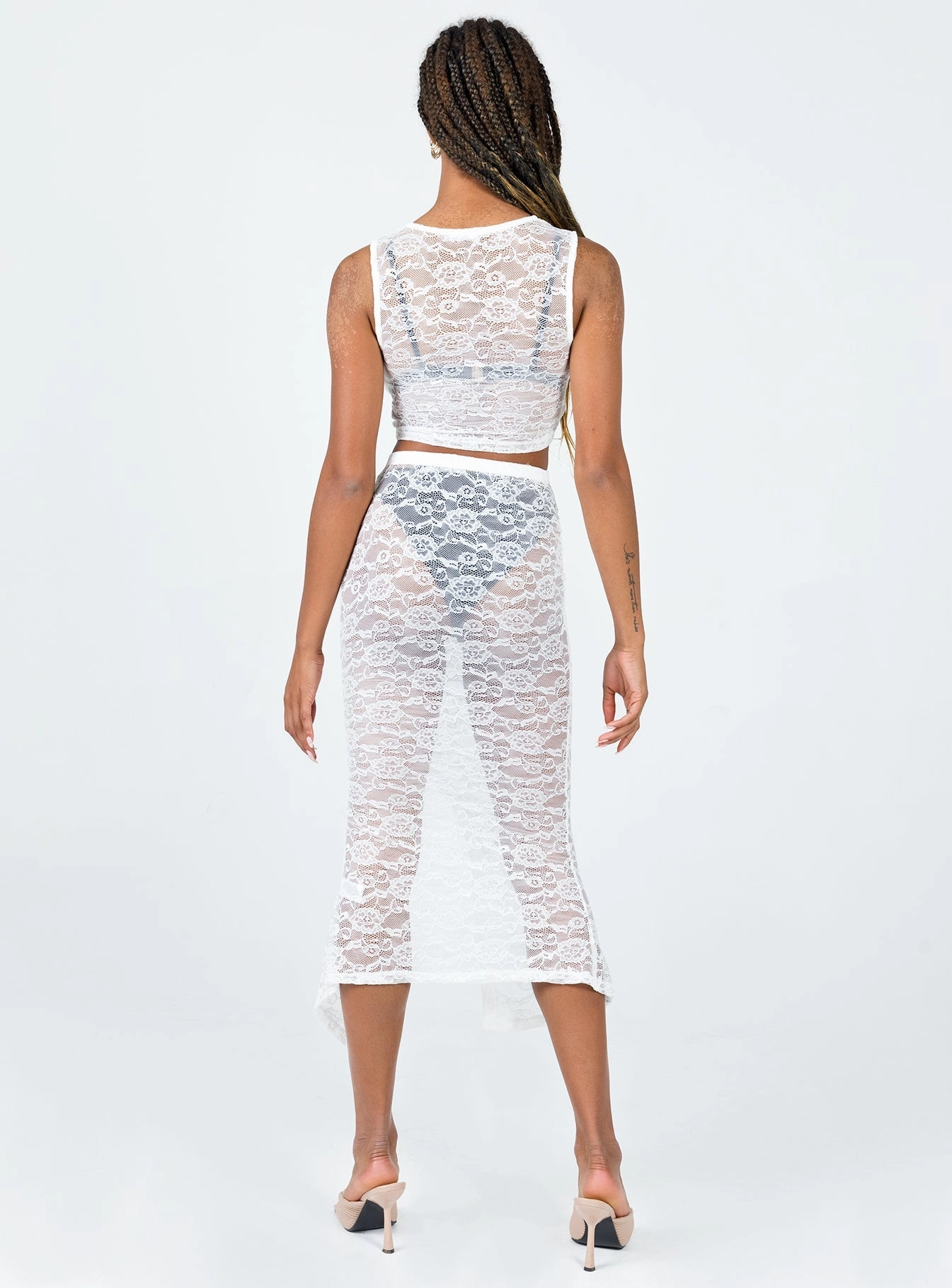 Mayfair Midi Skirt White Travel Vibes Refined Style