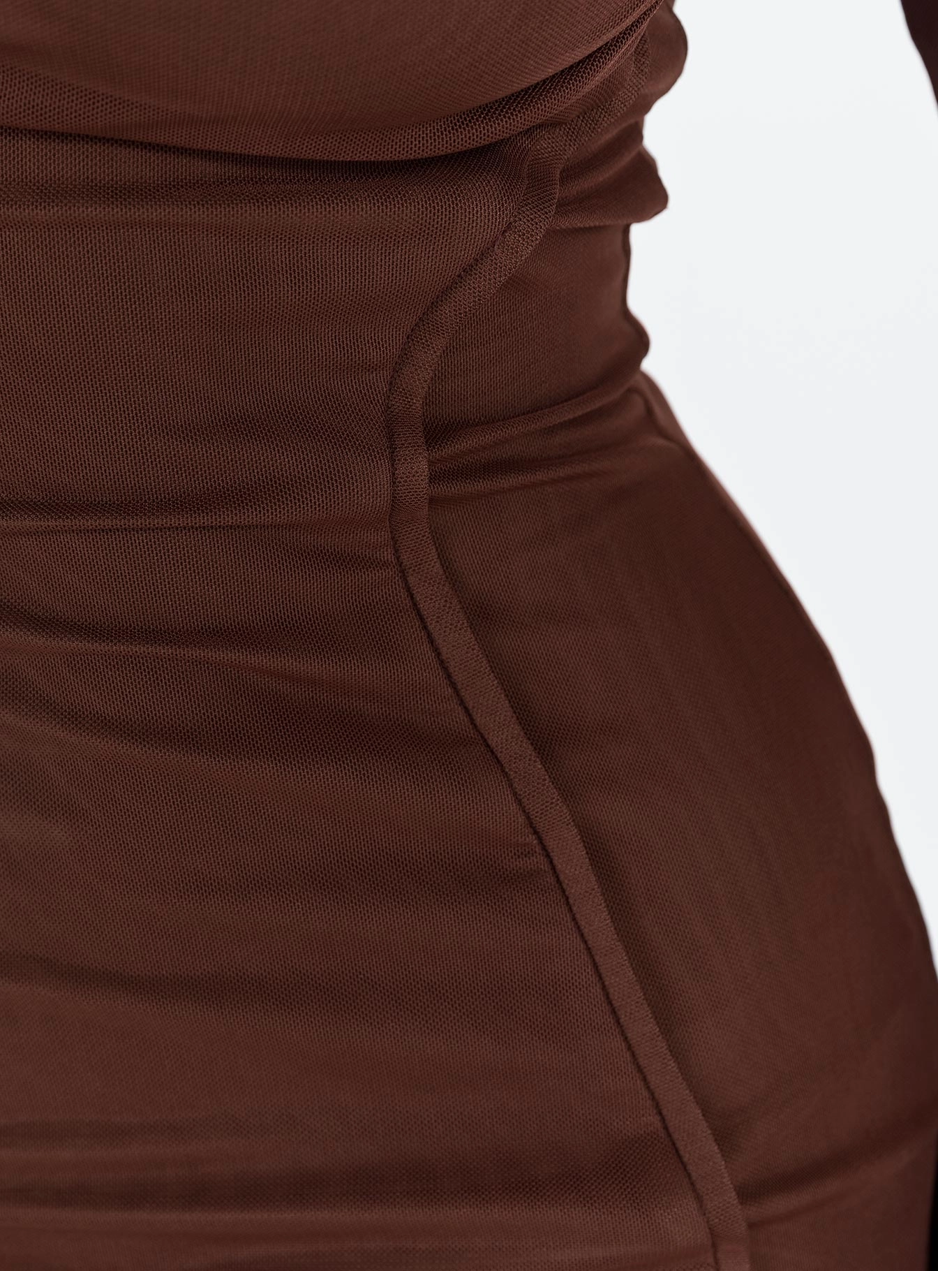Flattering Look Minimal Touch Ranier Long Sleeve Mini Dress Burgundy