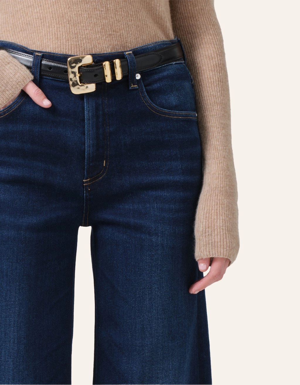 High Rise Soft Core citizens of humanity lyra crop wide leg jean