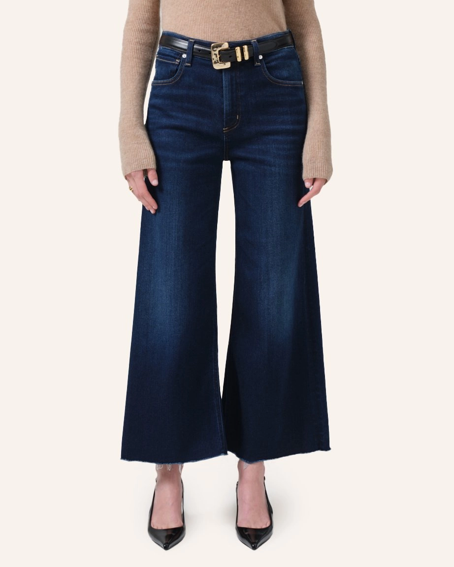 Abrasion Resistant Fabric Quality Wear citizens of humanity lyra crop wide leg jean