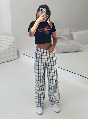 Euros Pants Black/White Non Irritating Tags
