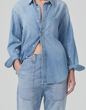 Earthy Palette citizens of humanity kayla denim shirt