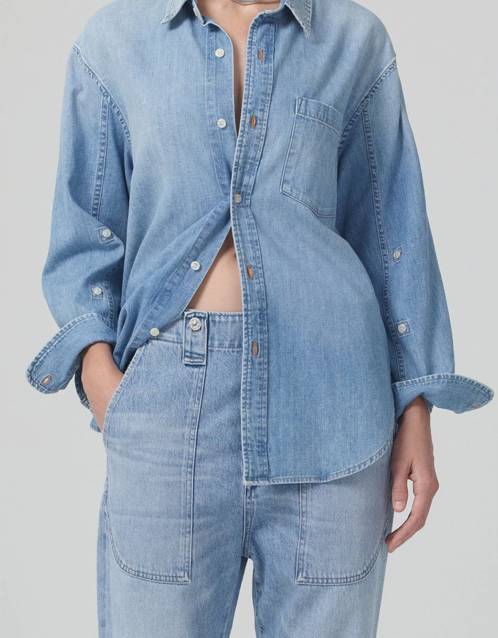 Earthy Palette citizens of humanity kayla denim shirt