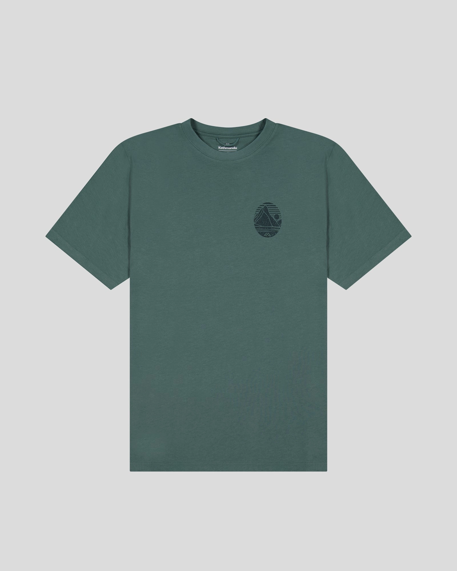Men??s Mitre Peak Organic Cotton T-Shirt - Light Forest OdorResistant Versatile and Comfortable