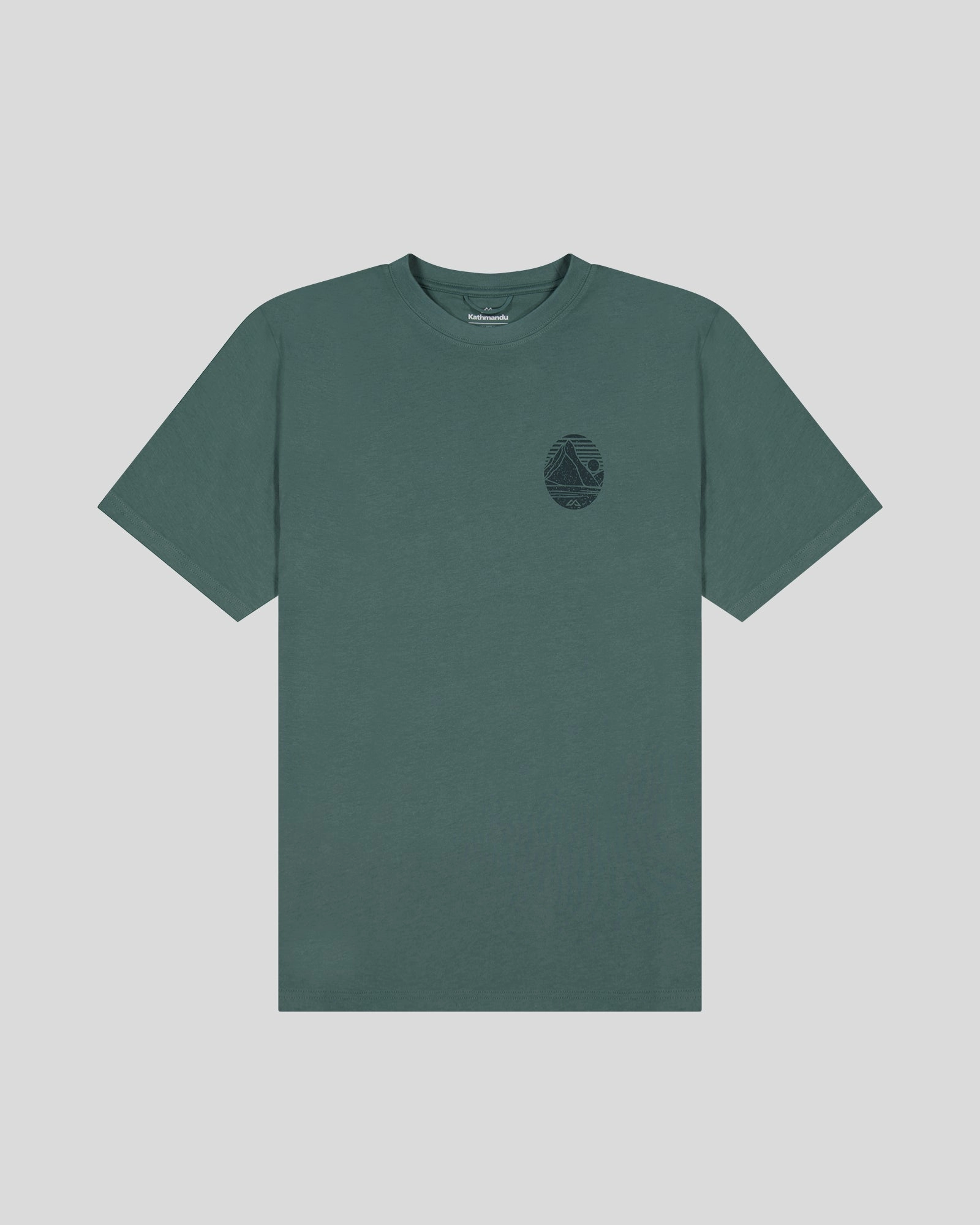 Men??s Mitre Peak Organic Cotton T-Shirt - Light Forest Relaxed Waistband