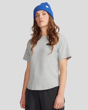 Women's Logo Organic Cotton T-shirt - Light Grey Marle Casual Design