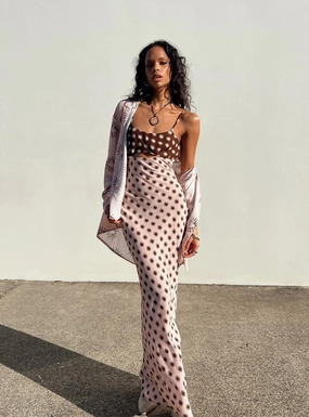 Clean Drape Freda Maxi Dress Pink
