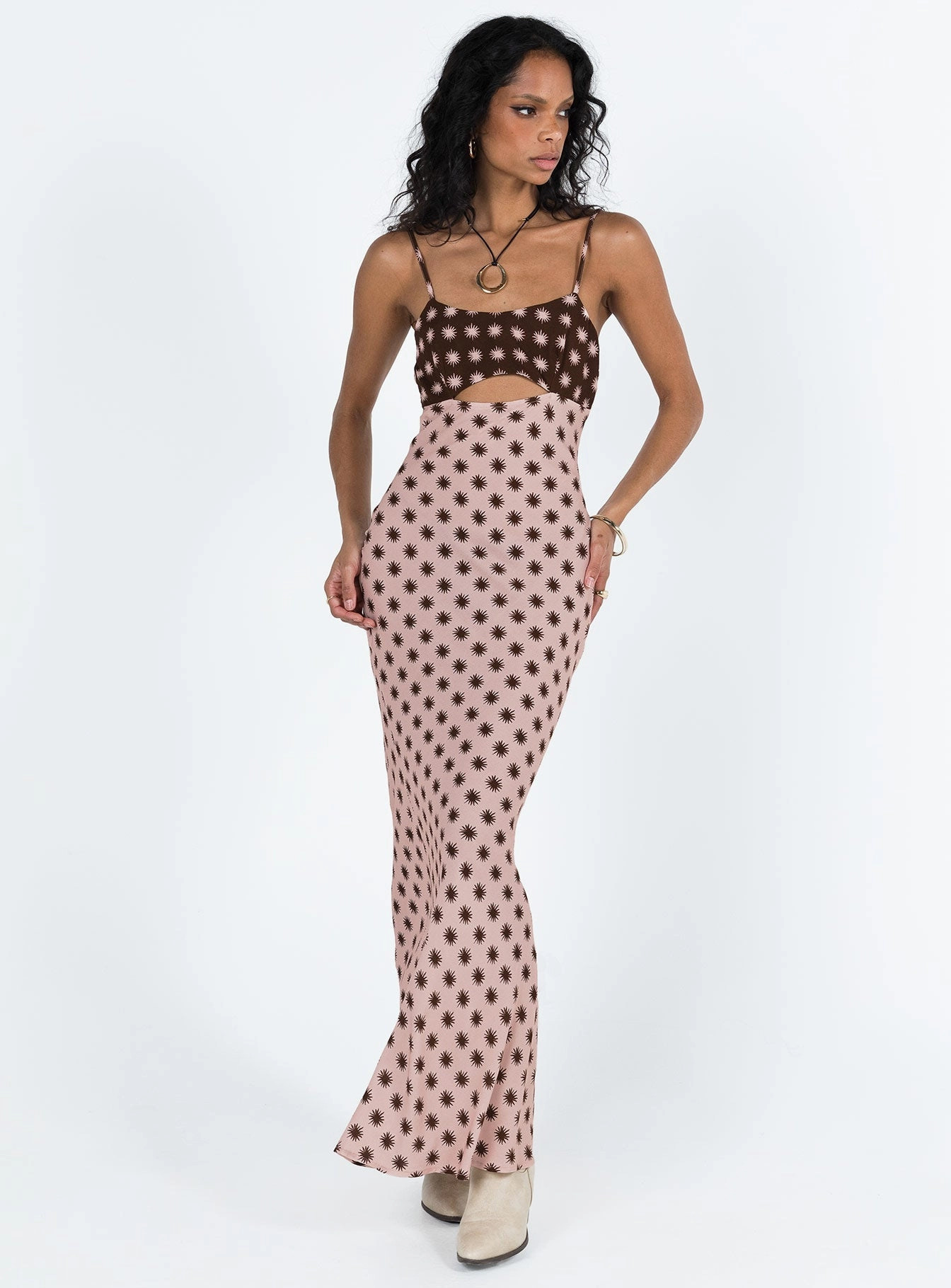 Freda Maxi Dress Pink Party Safe foldable