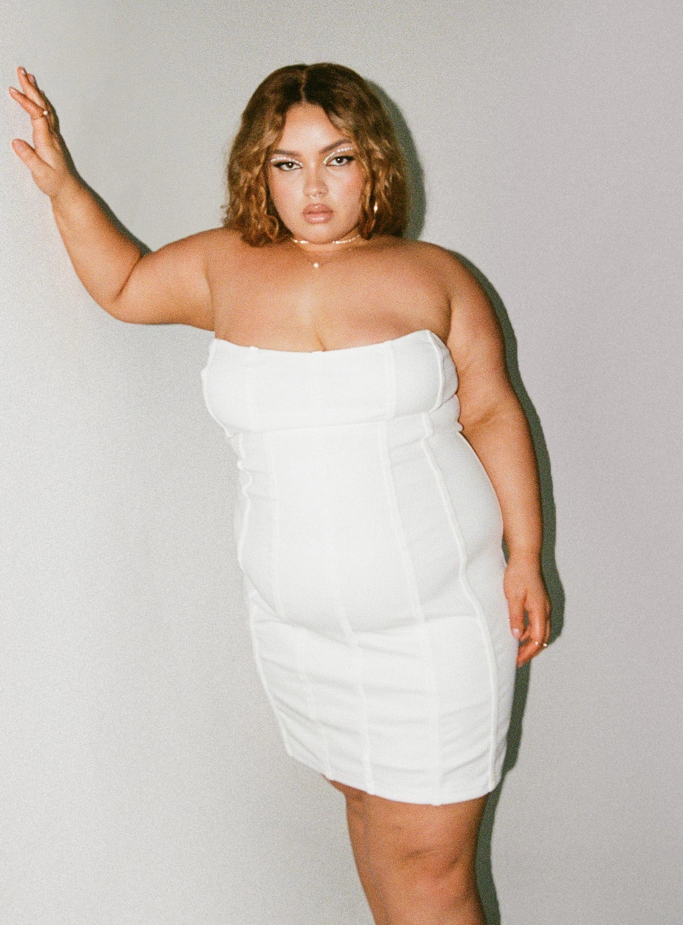 Tristian Mini Dress White Curve summer look Summer Air