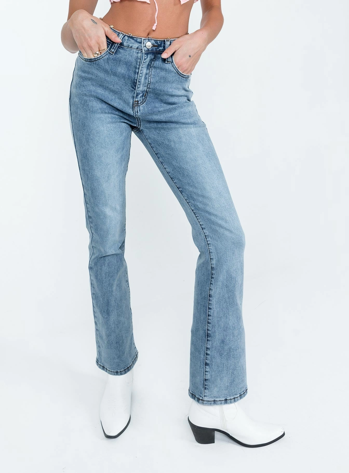 Textured Party Look Soft Trudi Denim Jeans