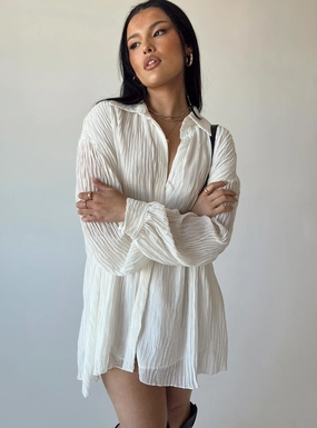 Light Movement Tailored Wear Tune In Shirt Dress White