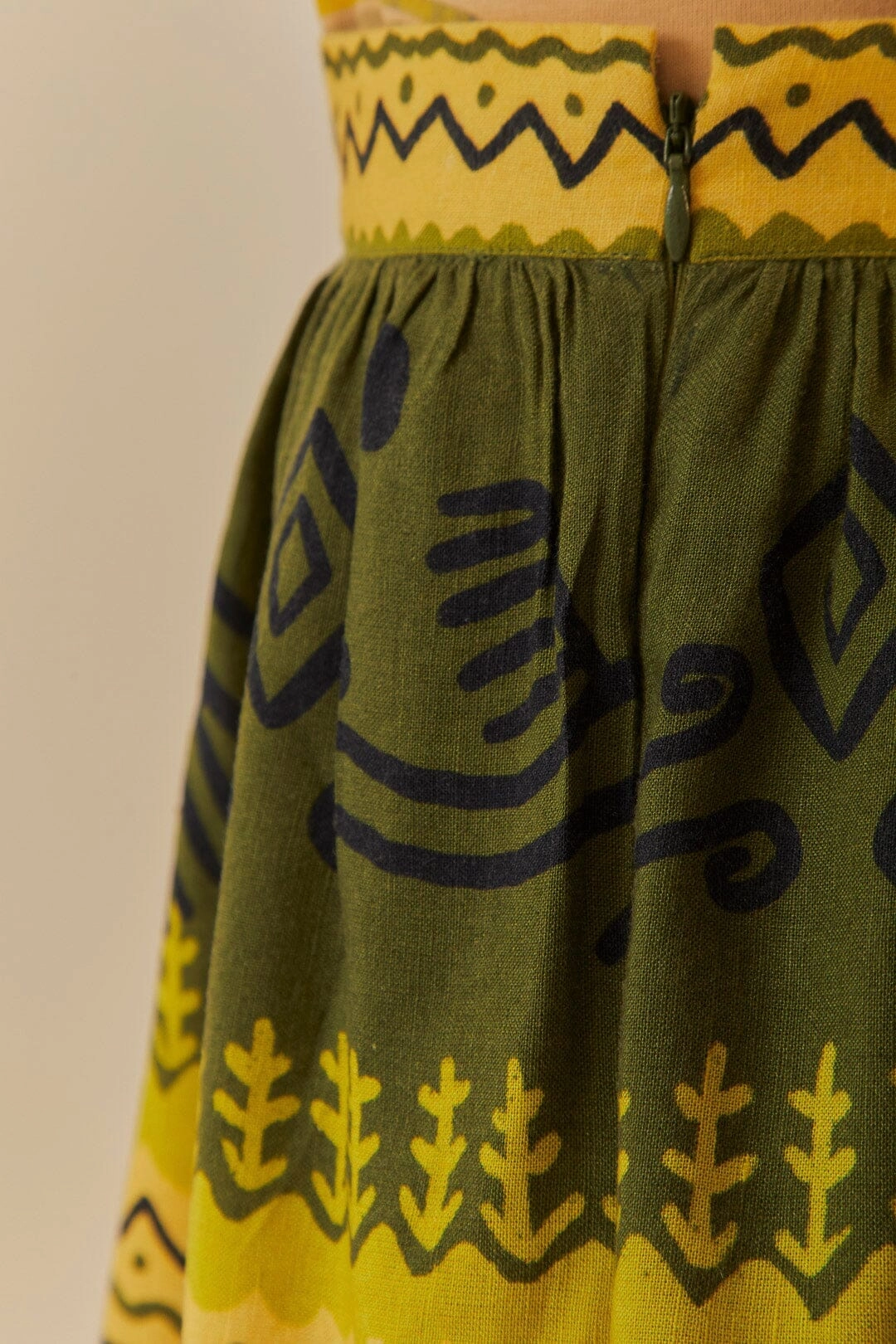 Style Moment Green Creation Midi Skirt