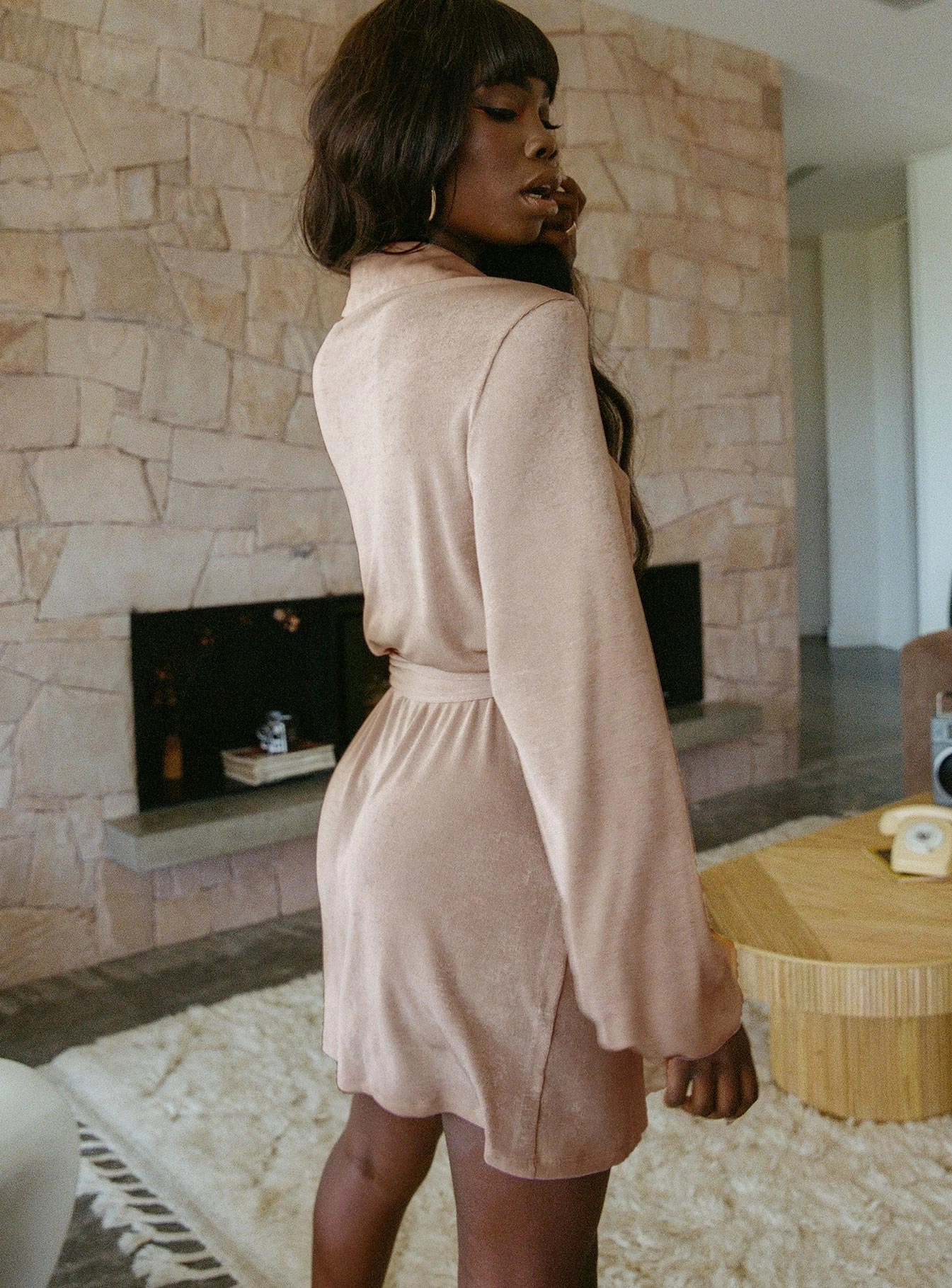 Party Time Mini Dress Champagne Soft Profile