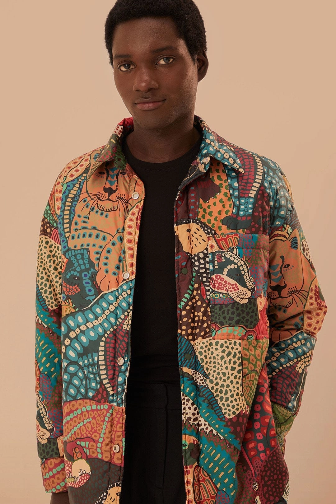Elephants Reversible Puffer Shirt Mid Season Wear Everyday Comfort Fit