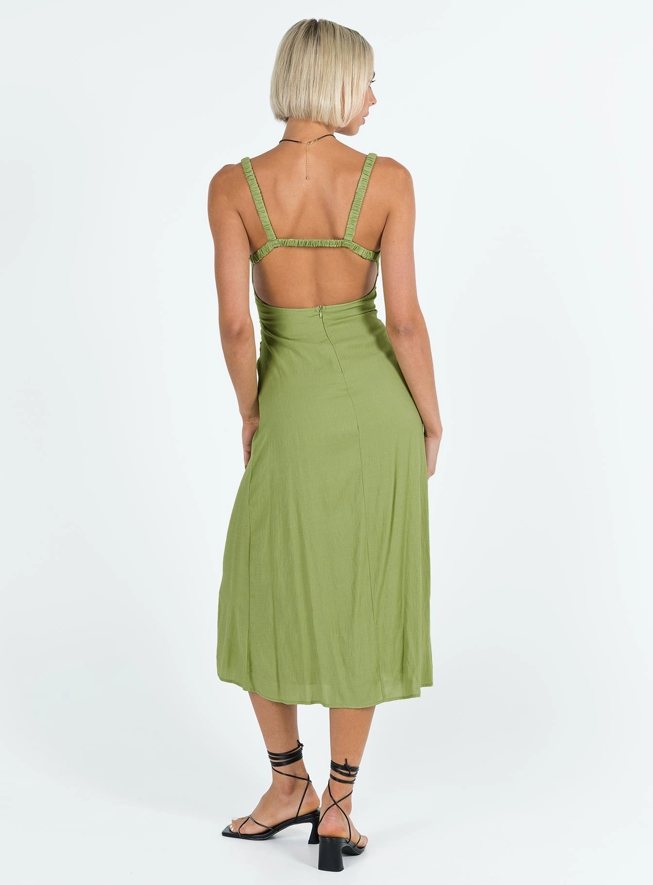 Georgia Midi Dress Green Comfortable Layer