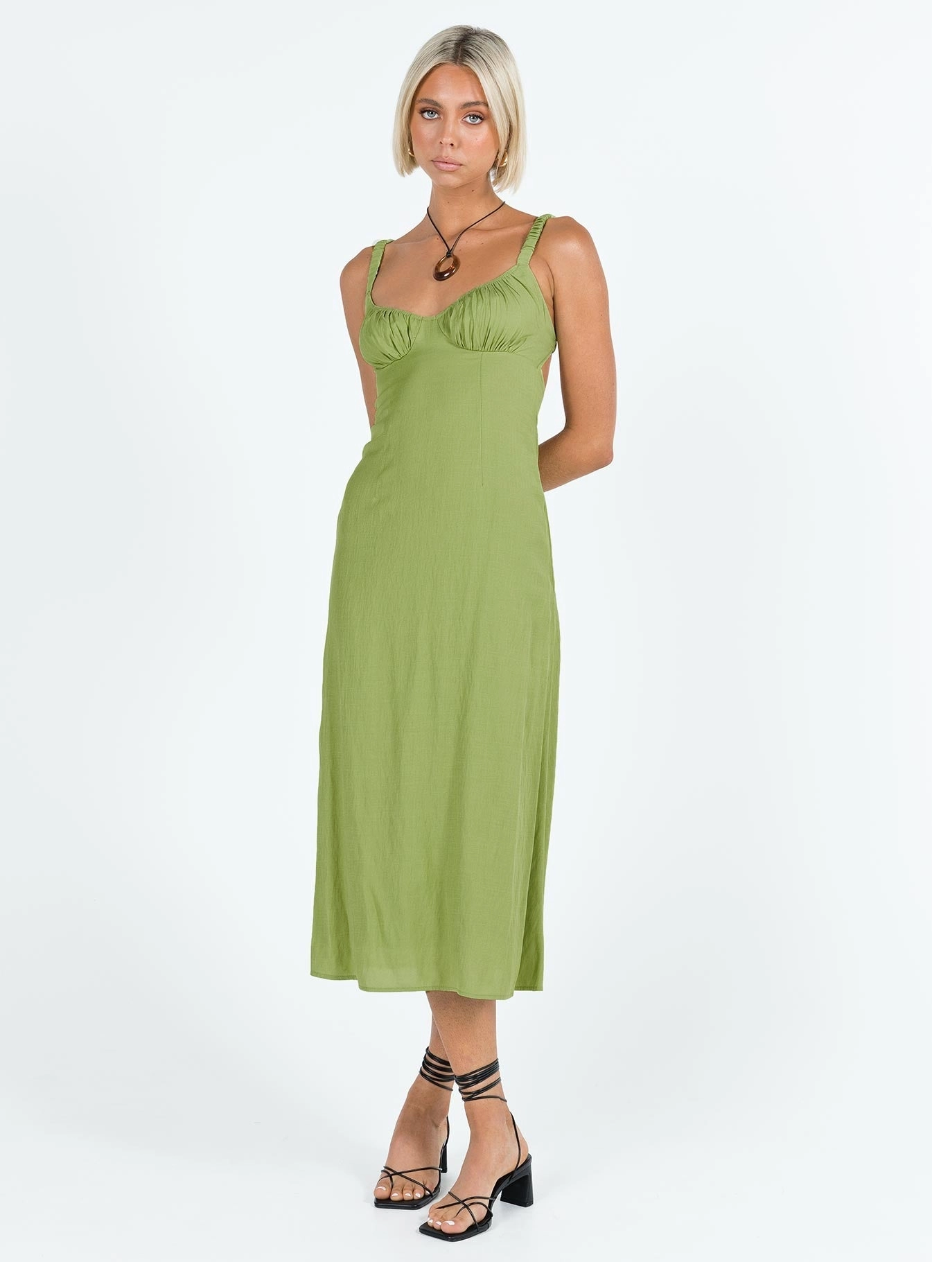 Georgia Midi Dress Green Modern Comfort