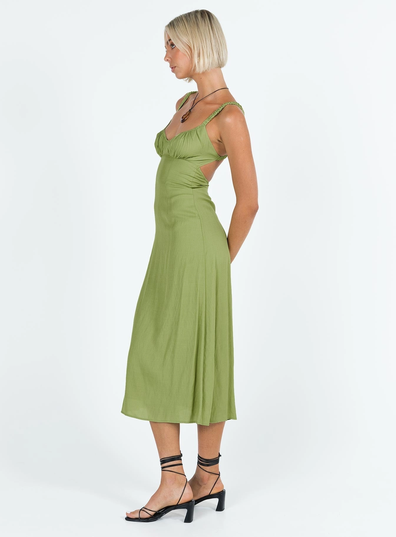 Petite Chic Georgia Midi Dress Green