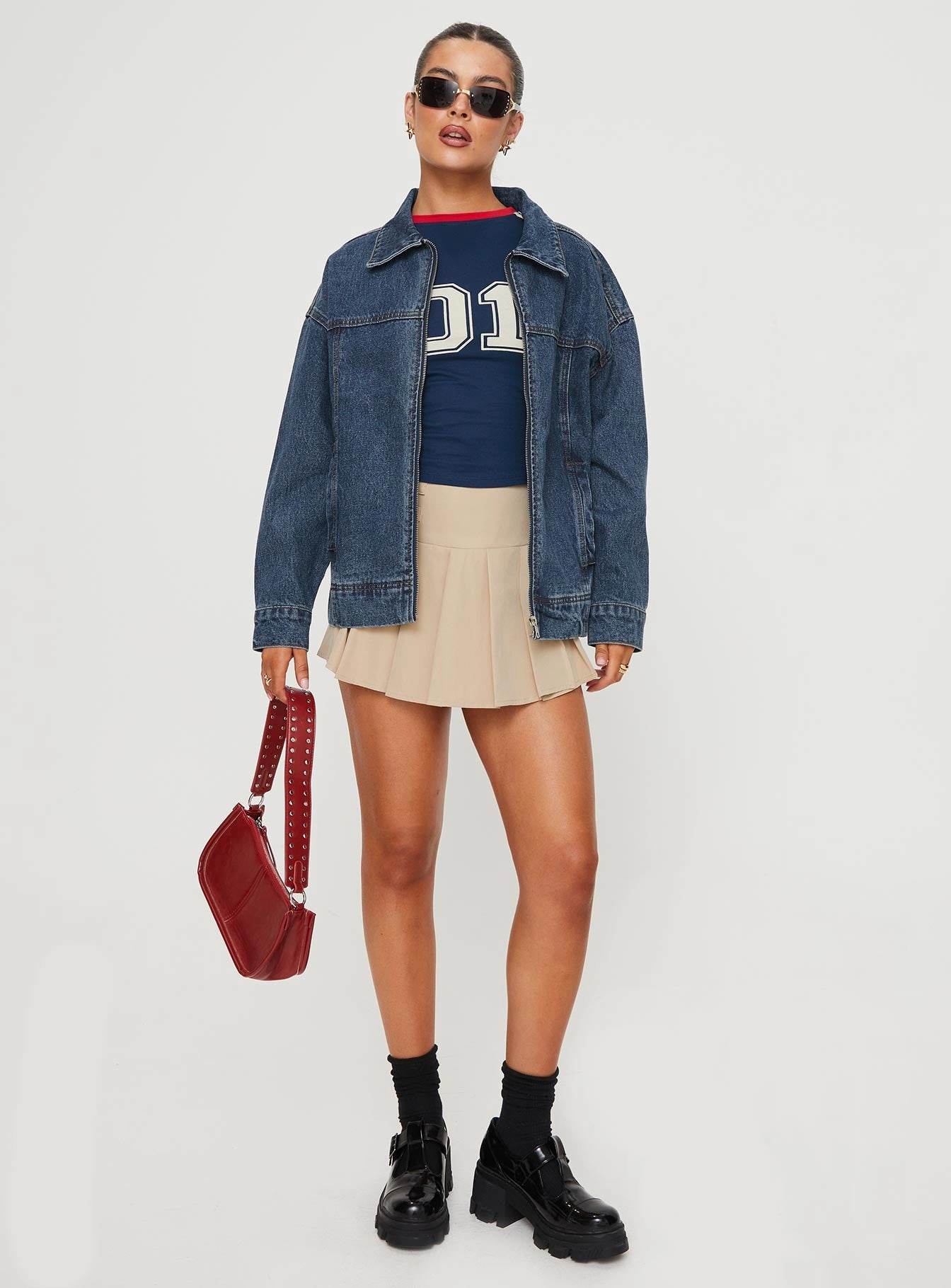 OdorResistant Treatment Goldsmith Denim Bomber Jacket Mid Wash