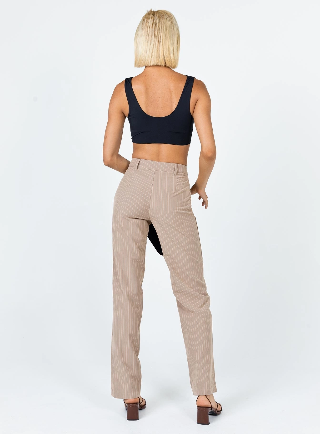 Titius Pants Beige Soft Brush Lining Compression Support Lining
