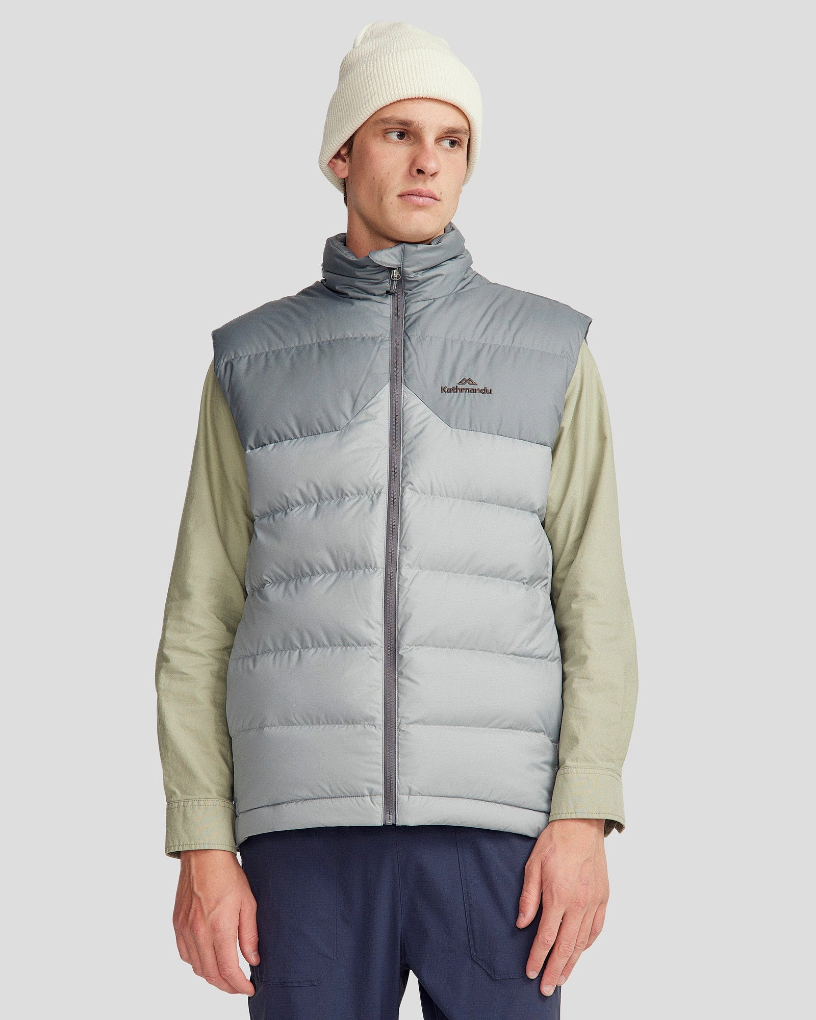 Men's Epiq Down Vest - Moon/Light Moon Tear Resistant Weave