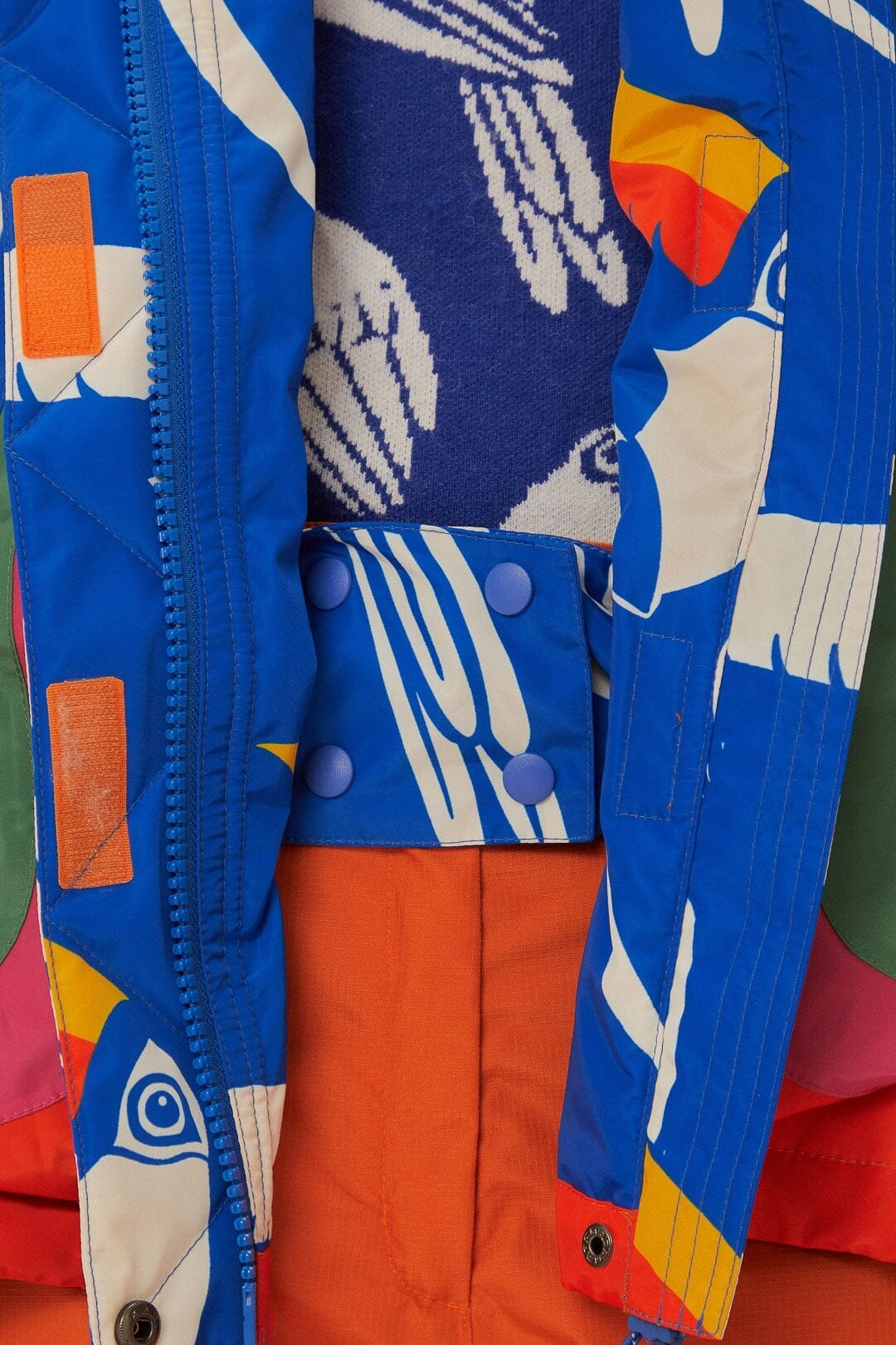 Blue Toucans Ski Jacket Eco Dye Process Weekend Casual Fit