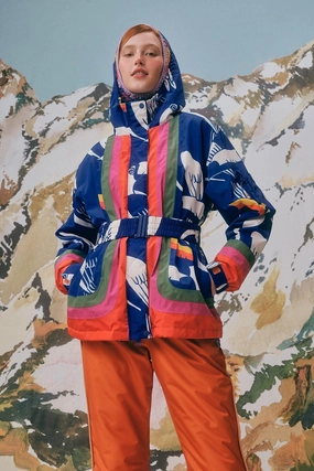 Blue Toucans Ski Jacket Cold Days Lightweight Material