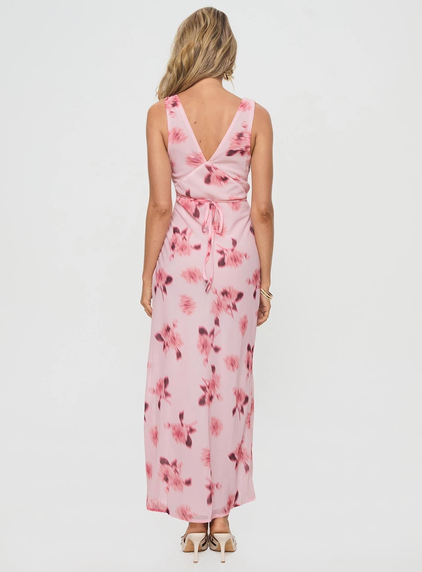 Maysa Floral Maxi Dress Pink Polite Color Timeless Style