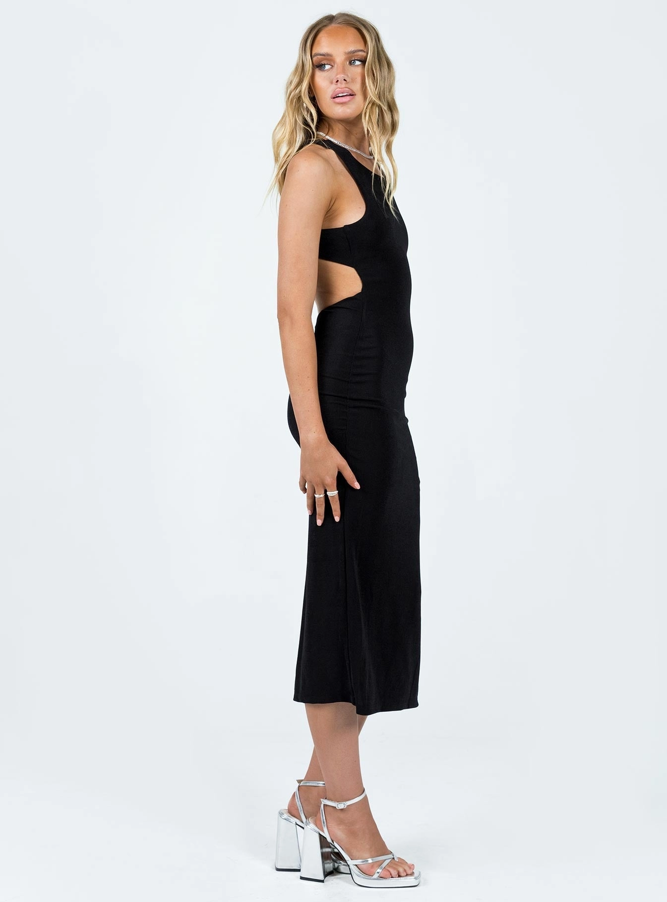 Moonare Midi Dress Black Stylish day dress